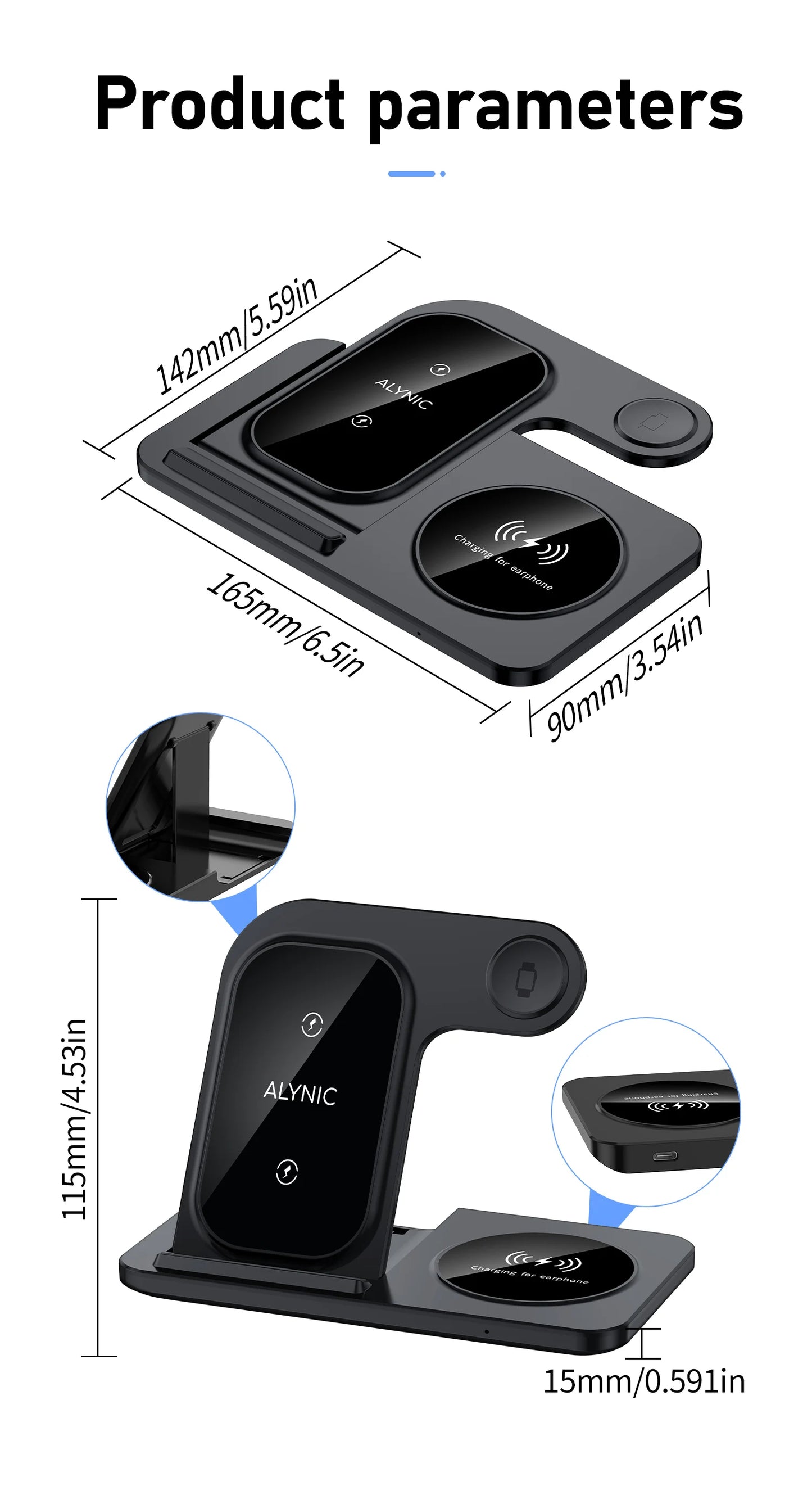 Wireless charger dimensions