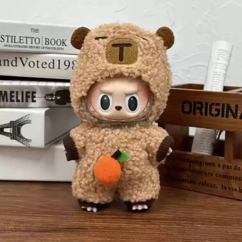 17cm Labubu Mini Plush Toy Multiple Styles Clothing Set Labubu Outfit Accessories Trendy Play Clothing Labubu Clothes Gift