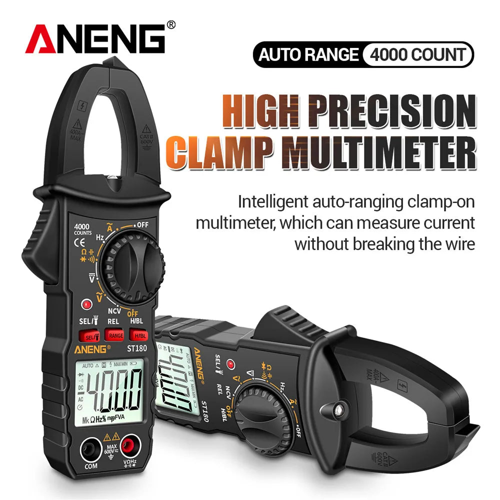 AC Current Clamp Meter Digital 4000 Counts Multimeter Ammeter Voltage Tester Car Amp Hz Capacitance NCV Ohm Tool