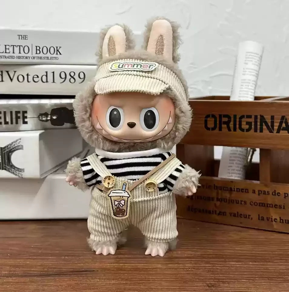 17cm Labubu Mini Plush Toy Multiple Styles Clothing Set Labubu Outfit Accessories Trendy Play Clothing Labubu Clothes Gift