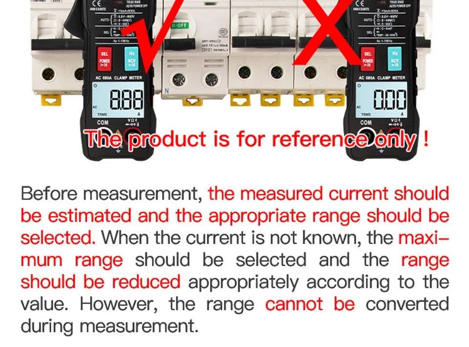 AC Current Clamp Meter Digital 4000 Counts Multimeter Ammeter Voltage Tester Car Amp Hz Capacitance NCV Ohm Tool
