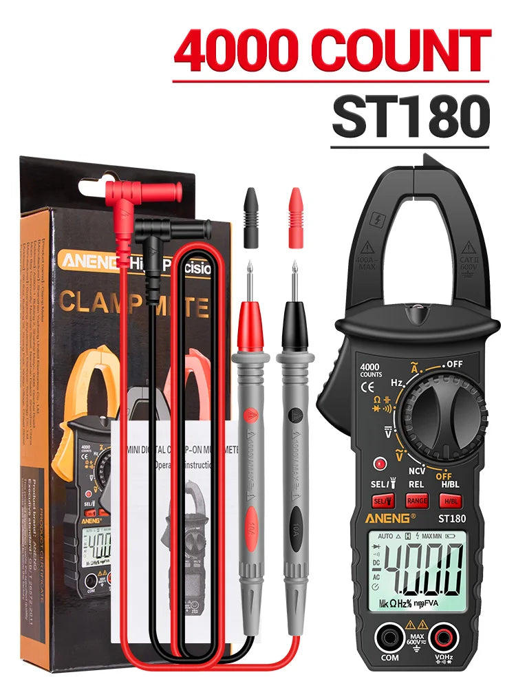 AC Current Clamp Meter Digital 4000 Counts Multimeter Ammeter Voltage Tester Car Amp Hz Capacitance NCV Ohm Tool