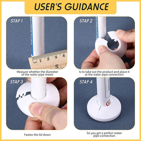 4/8/12pc 15mm Universal Pipe Cover Decorative Angle Valve Radiator Pipe Cover Pipe For Duct Faucet Covers Home Decor Accessories