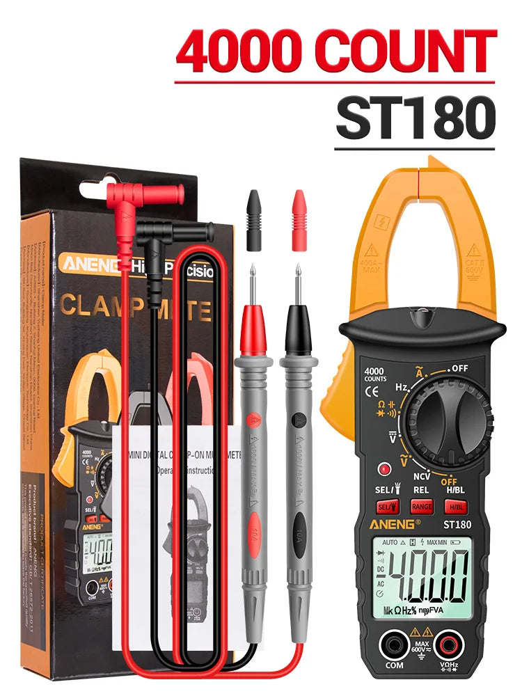 AC Current Clamp Meter Digital 4000 Counts Multimeter Ammeter Voltage Tester Car Amp Hz Capacitance NCV Ohm Tool