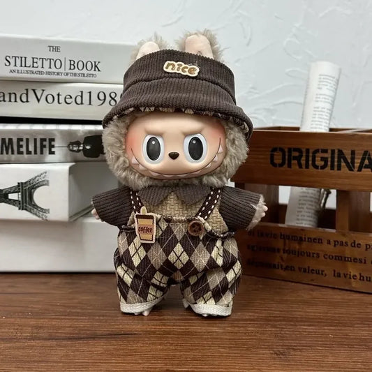 17cm Labubu Mini Plush Toy Multiple Styles Clothing Set Labubu Outfit Accessories Trendy Play Clothing Labubu Clothes Gift