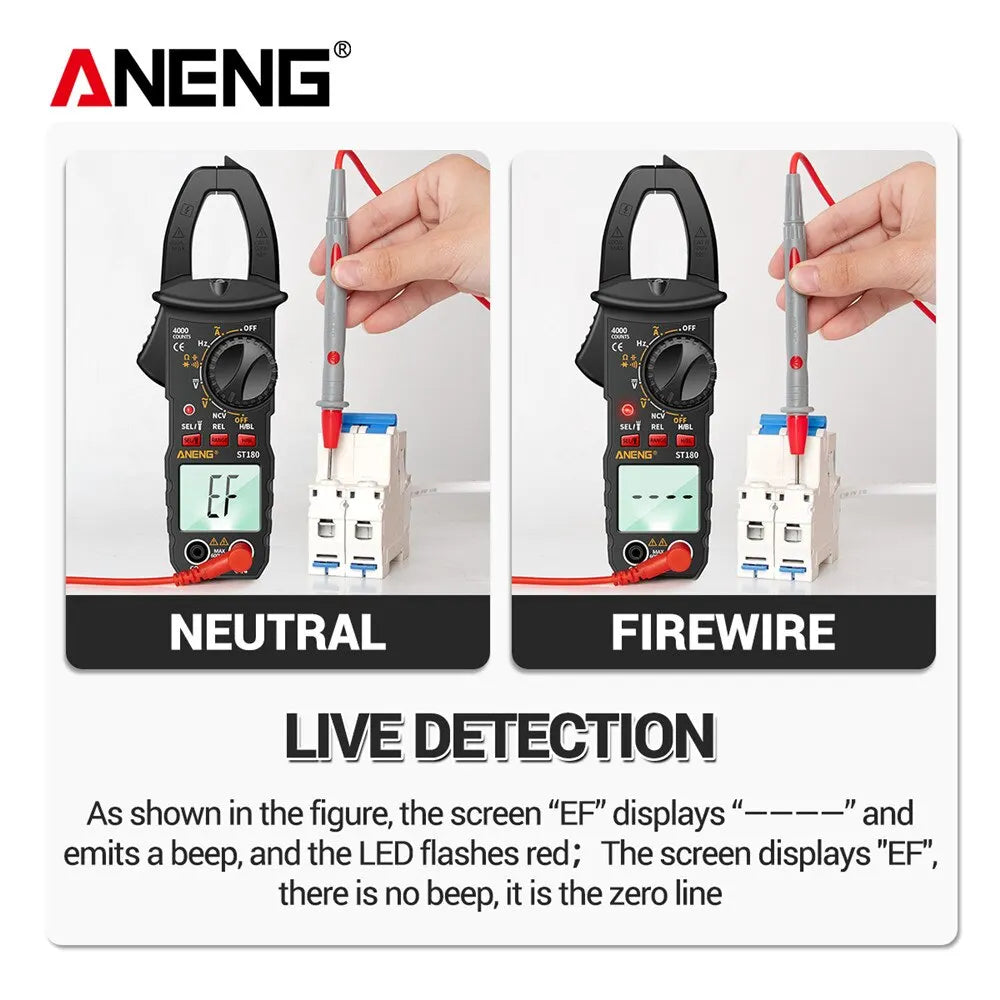 AC Current Clamp Meter Digital 4000 Counts Multimeter Ammeter Voltage Tester Car Amp Hz Capacitance NCV Ohm Tool
