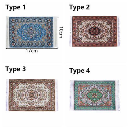 1:12 Scale Turkish Style Playing House Mini House Decor Floor Coverings Doll Accessories Dollhouse Carpet Miniature Weaving Rug