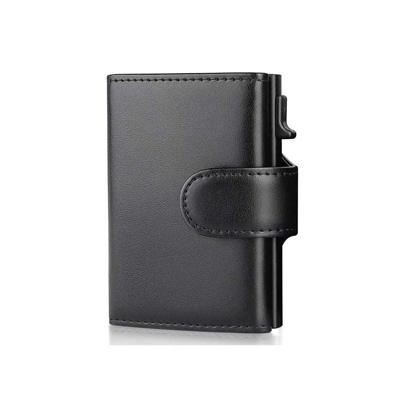 Rfid Credit Card Holder Wallets Men Black Magic Trifold Leather Slim Mini Wallet Small Money Bag Male Purses Carteira Masculina