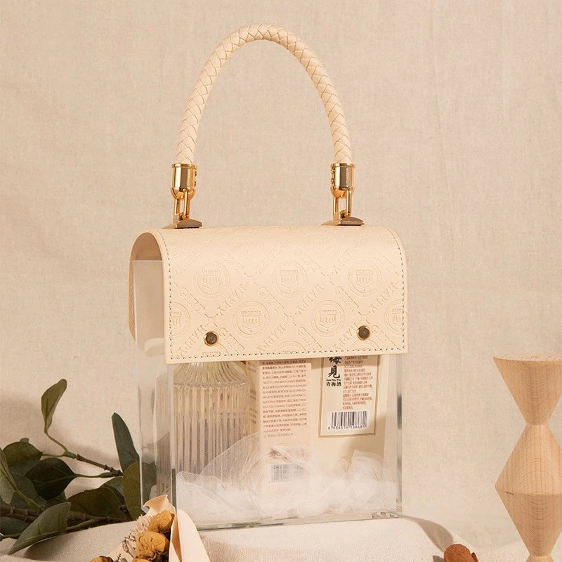 Light Luxury Acrylic Transparent Packaging Box Wedding Party Companion Gift Boxes Happy Candy Handheld Box Jewelry Storage Box