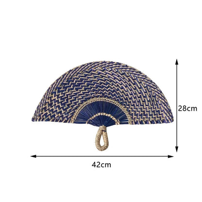 Boho Style Straw Fan Hand Woven Manual Paddle Fan Wall Decoration Of Nordic Homestays Art Crafts Fan Home Decor Accessories