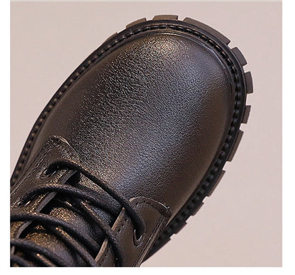 Girls Short Boots Autumn Winter 2023 New Korean Style Children Fashion Casual Short Boots Drop Shipping Simple Non-slip Kids PU