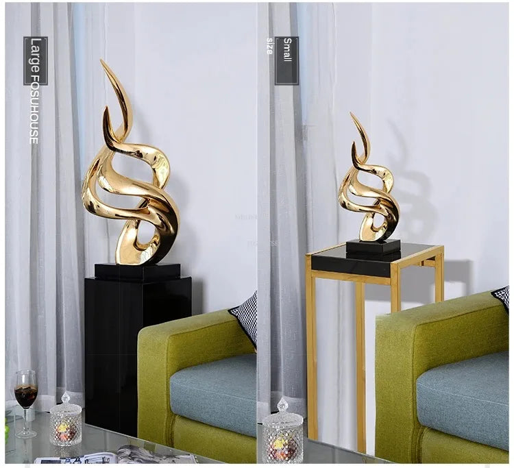 Light Luxury Resin Lucky Statues Ornaments European Home Decor Accessories Hotel Porch Sculpture Living Room Art Soft Decoration