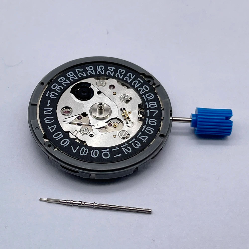 Original Japan NH35 Automatic Mechanical Movement Black Datewheel White Text 24 Jewels Mod Replace Mechanism NH35A Tmi Top Rated
