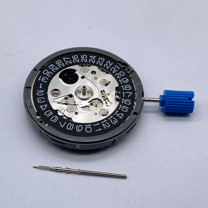 Original Japan NH35 Automatic Mechanical Movement Black Datewheel White Text 24 Jewels Mod Replace Mechanism NH35A Tmi Top Rated