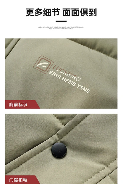 Winter Warm Windproof Waterproof Jackets For Men Fashion Comfortable Thickened Outdoor Hooded Casual Male Clothing