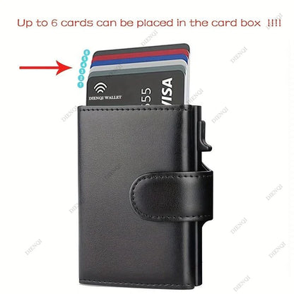 Rfid Credit Card Holder Wallets Men Black Magic Trifold Leather Slim Mini Wallet Small Money Bag Male Purses Carteira Masculina