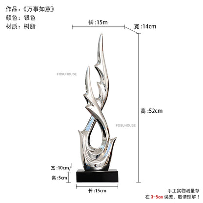 Light Luxury Resin Lucky Statues Ornaments European Home Decor Accessories Hotel Porch Sculpture Living Room Art Soft Decoration