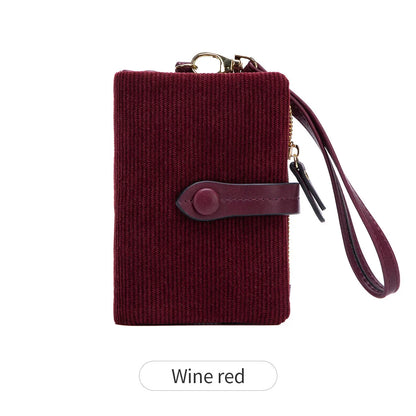 Solid Color Women's Trifold Wallet RFID Shielding Multifunctional Large Capacity Credit Card Bag with ID Window Short Coin Purse