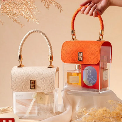 Light Luxury Acrylic Transparent Packaging Box Wedding Party Companion Gift Boxes Happy Candy Handheld Box Jewelry Storage Box