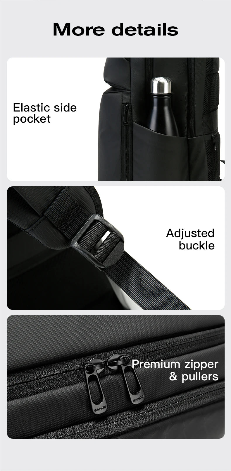 BANGE Smart Waterproof Travel Backpack Business Flight Approved Carry on Backpack Large Capacity 16 inch Laptop Backpack for Men