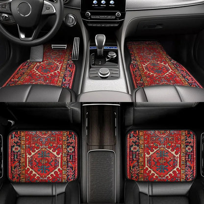 4PCS Antique Oriental Turkish Persian Carpet Front Rear Mat Set, Decorative Car Floor Carpets Rugs, fit for many cars, supplies