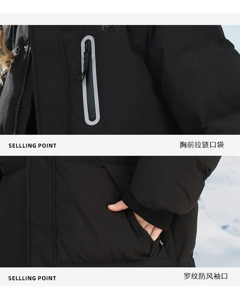 -20 degrees Celsius Down boys and girls jackets,2025 new medium-length thickened cotton-padded jackets for children to keep warm