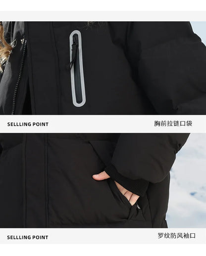 -20 degrees Celsius Down boys and girls jackets,2025 new medium-length thickened cotton-padded jackets for children to keep warm