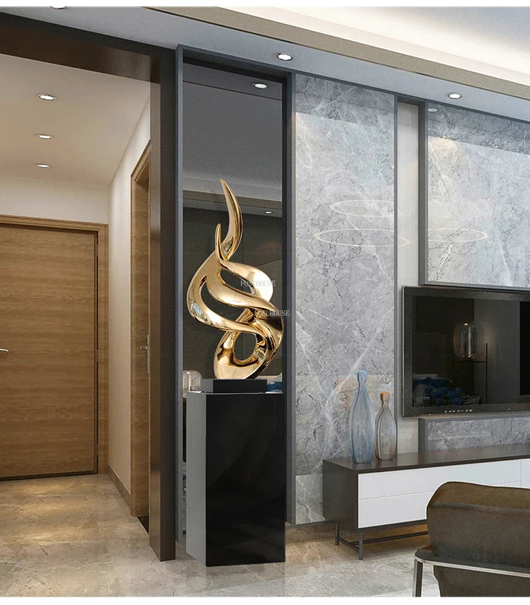 Light Luxury Resin Lucky Statues Ornaments European Home Decor Accessories Hotel Porch Sculpture Living Room Art Soft Decoration