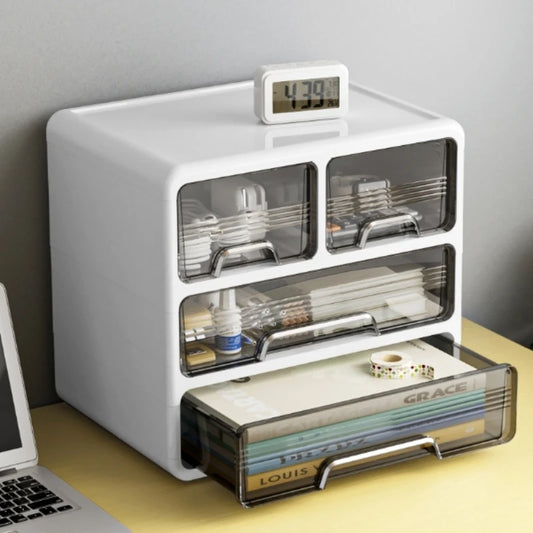 Desktop storage box Drawer type cosmetics jewelry storage box Desk stationery organizer box Office work location shelf