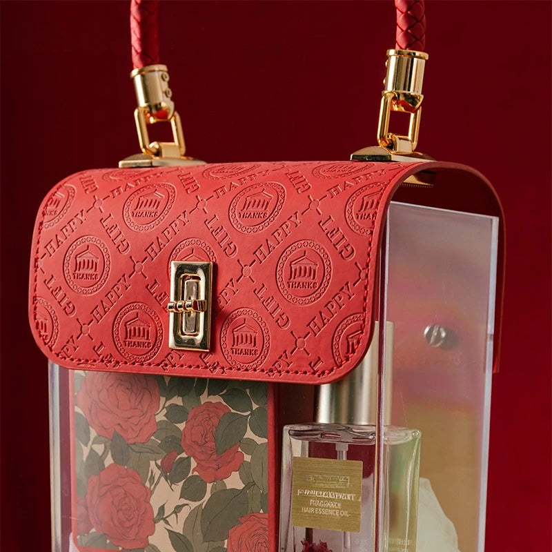 Light Luxury Acrylic Transparent Packaging Box Wedding Party Companion Gift Boxes Happy Candy Handheld Box Jewelry Storage Box