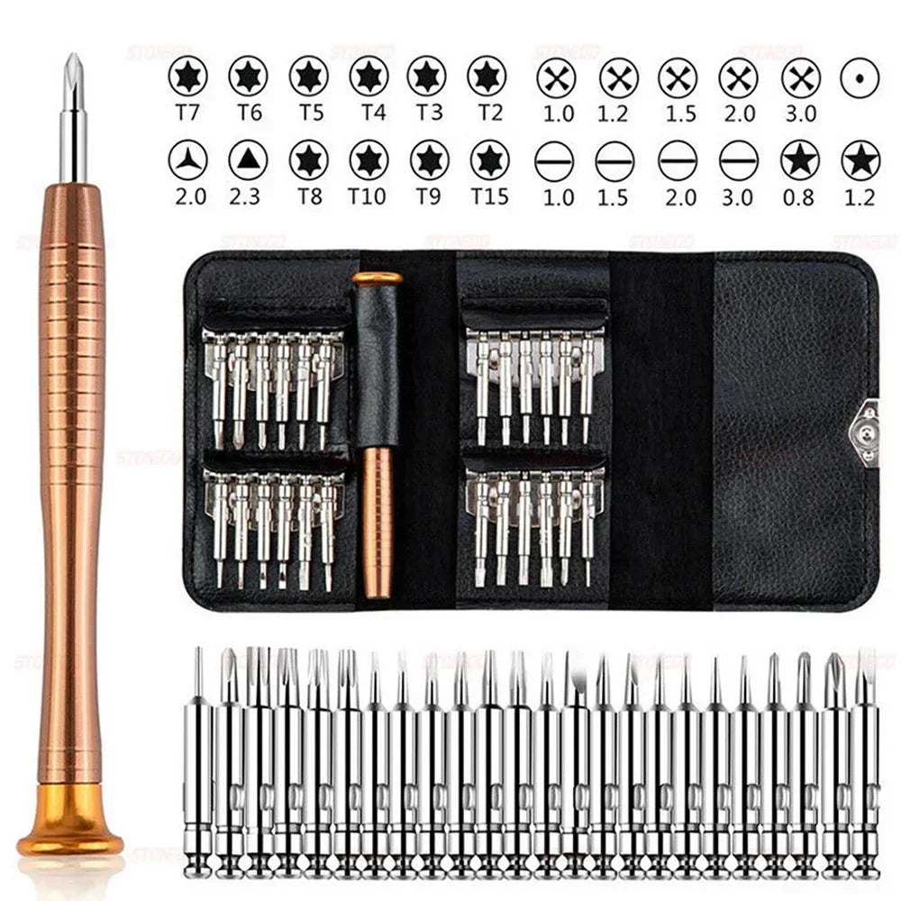No more knifes or pins this Precision Screwdriver Set, will do it... laptop Tool Kit, 152/25 in 1 Professional Computer Screwdriver Repair Kit T5 T6 Torx