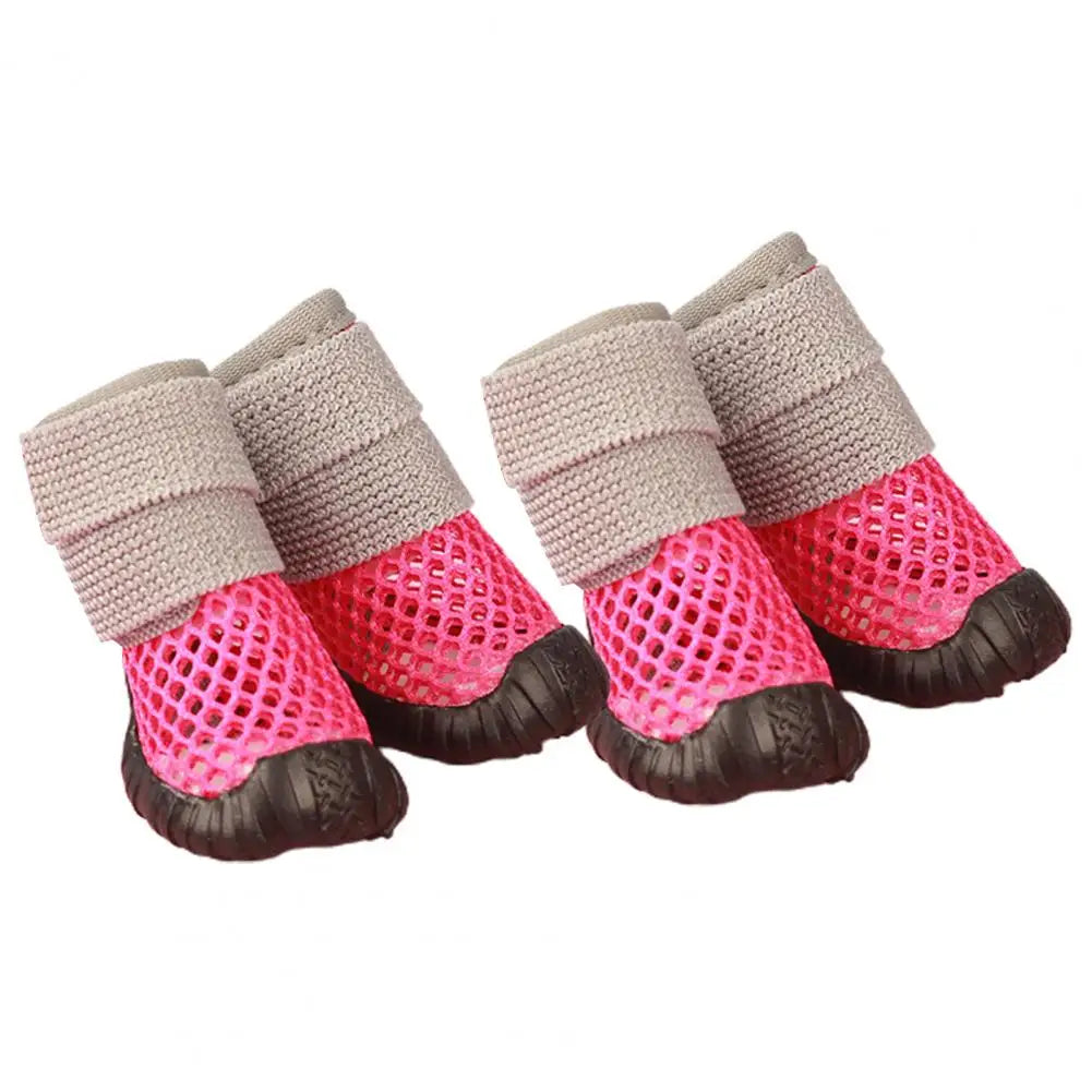 4Pcs Cute Pet Foot Cover Breathable Waterproof Multi-purpose Summer Puppy Dog Teddy Shoes