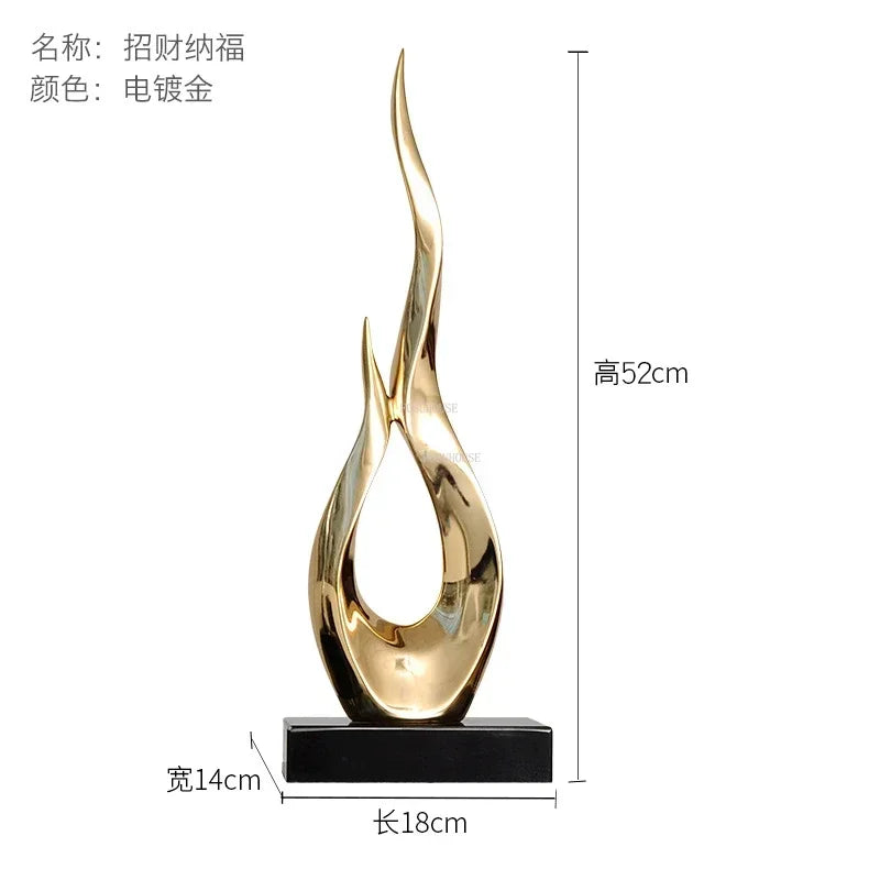 Light Luxury Resin Lucky Statues Ornaments European Home Decor Accessories Hotel Porch Sculpture Living Room Art Soft Decoration