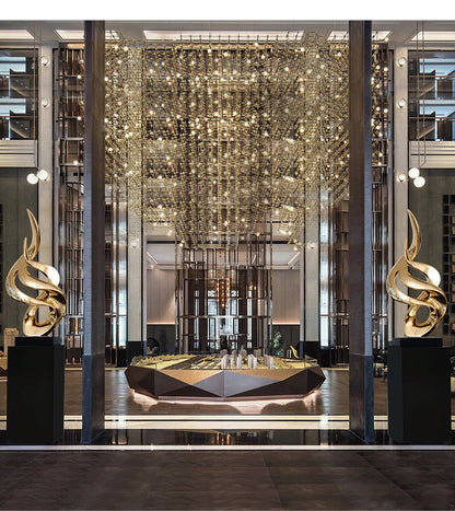 Light Luxury Resin Lucky Statues Ornaments European Home Decor Accessories Hotel Porch Sculpture Living Room Art Soft Decoration