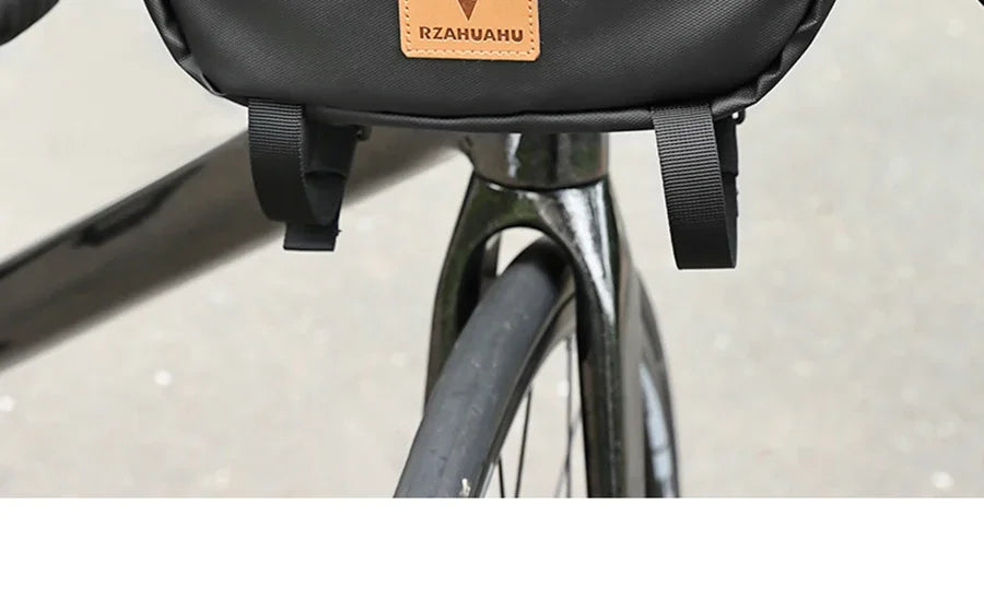 Bicycle Handlebar Bag Portable Waterproof Multi-purpose MTB Road Bike Frame Tube Bag Elastic Messenger Bag Sports Backpack