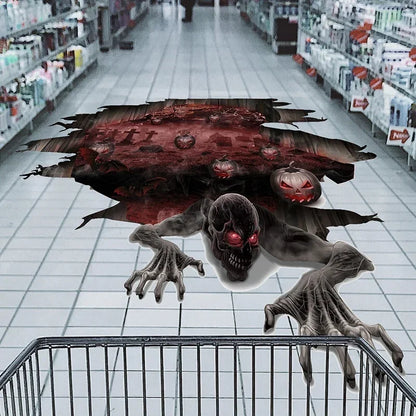 Halloween Horror Skull Sticker Door Sticker Window Stickers Wall Decoration Pumpkin Posters Home Decor Accessories