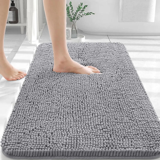 Bathroom Rugs Extra Soft Absorbent Chenille Bath Rugs Bath Mats for Bathroom Floor, Tub and Shower, Home Decor Accessories