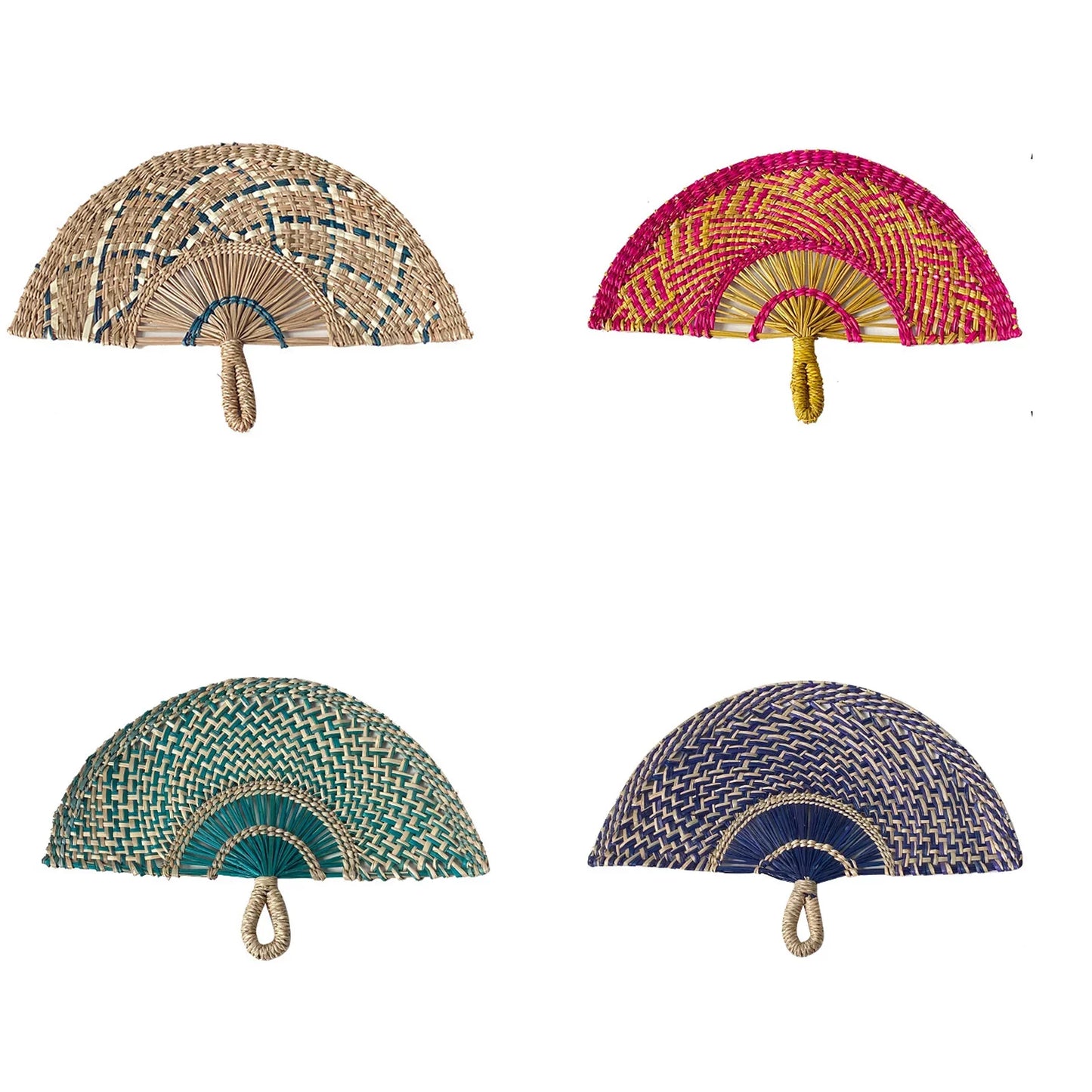 Boho Style Straw Fan Hand Woven Manual Paddle Fan Wall Decoration Of Nordic Homestays Art Crafts Fan Home Decor Accessories