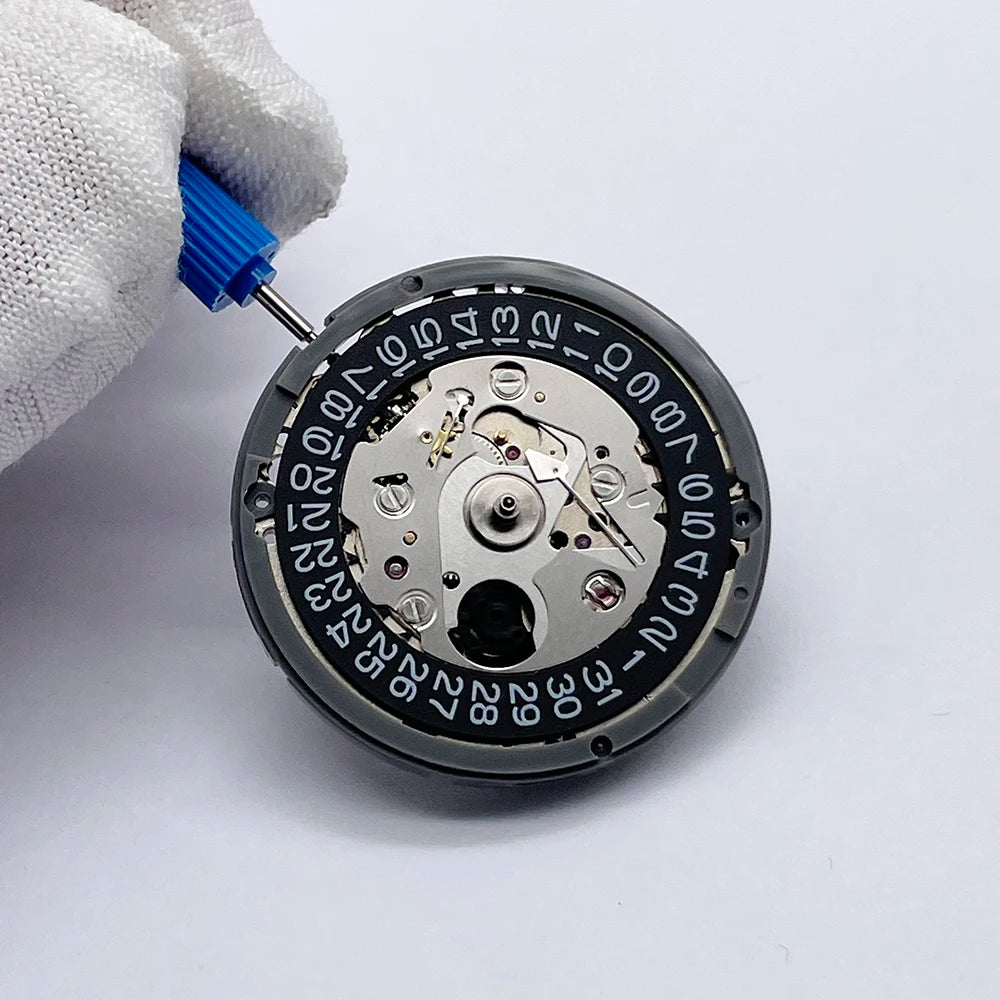Original Japan NH35 Automatic Mechanical Movement Black Datewheel White Text 24 Jewels Mod Replace Mechanism NH35A Tmi Top Rated
