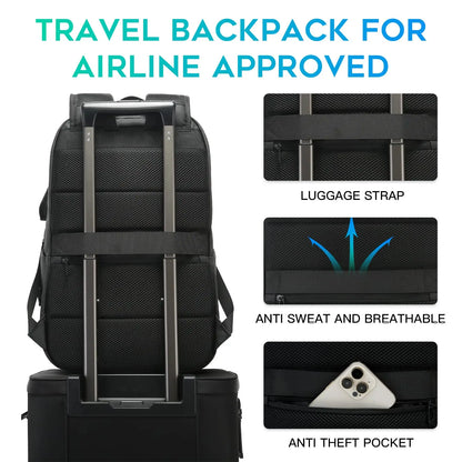 BANGE Smart Waterproof Travel Backpack Business Flight Approved Carry on Backpack Large Capacity 16 inch Laptop Backpack for Men