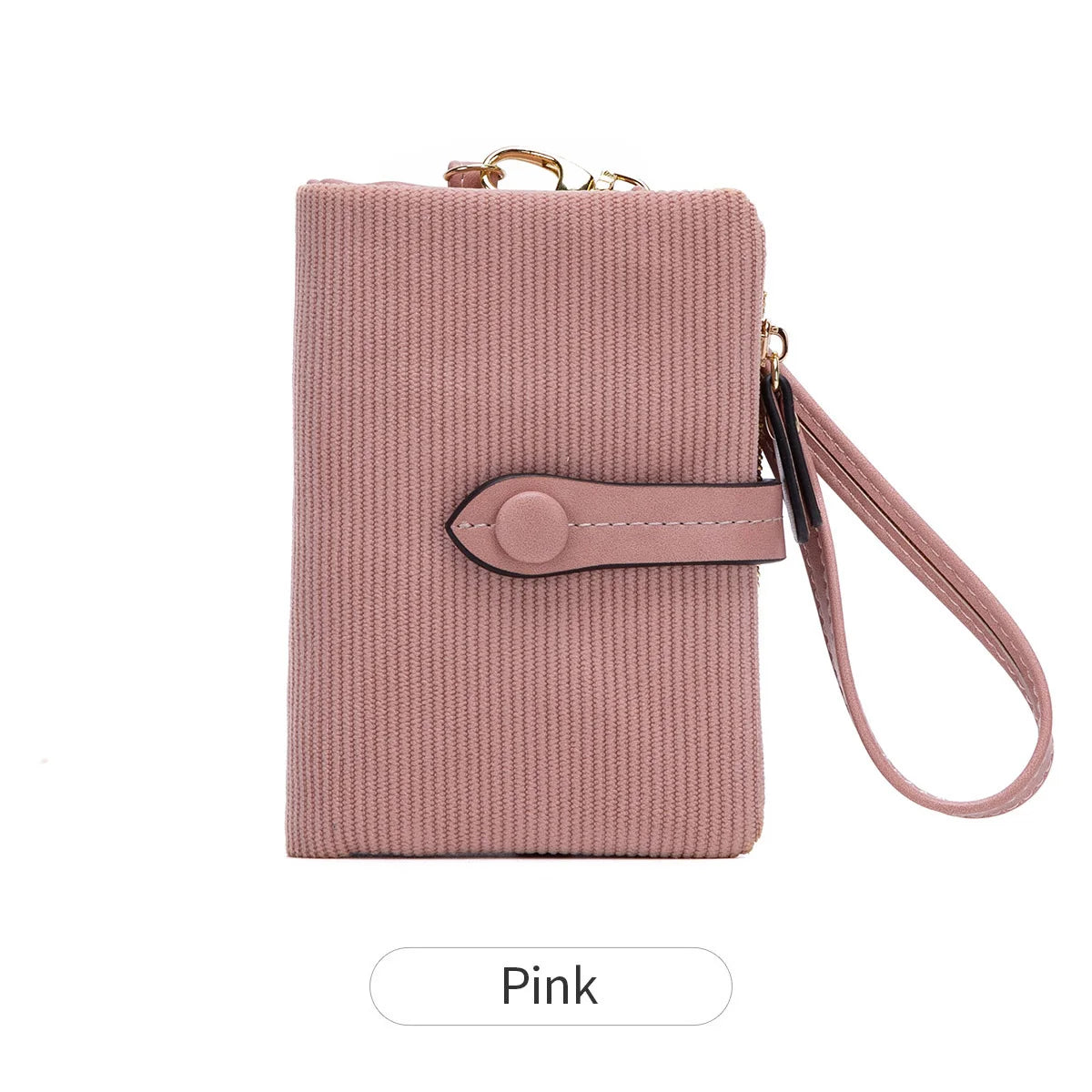 Solid Color Women's Trifold Wallet RFID Shielding Multifunctional Large Capacity Credit Card Bag with ID Window Short Coin Purse
