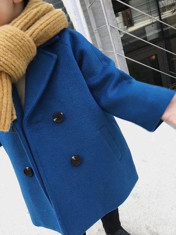 Kids Winter Jacket Wool Coat For Boys Woolen Outerwear Boys Winter Jacket Children Clothing Warm Boy Thicken Blazer Kids Clothes