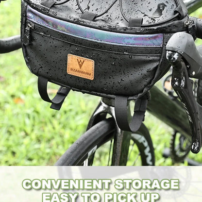 Bicycle Handlebar Bag Portable Waterproof Multi-purpose MTB Road Bike Frame Tube Bag Elastic Messenger Bag Sports Backpack