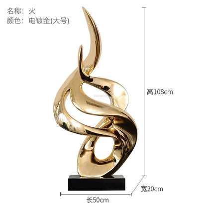 Light Luxury Resin Lucky Statues Ornaments European Home Decor Accessories Hotel Porch Sculpture Living Room Art Soft Decoration