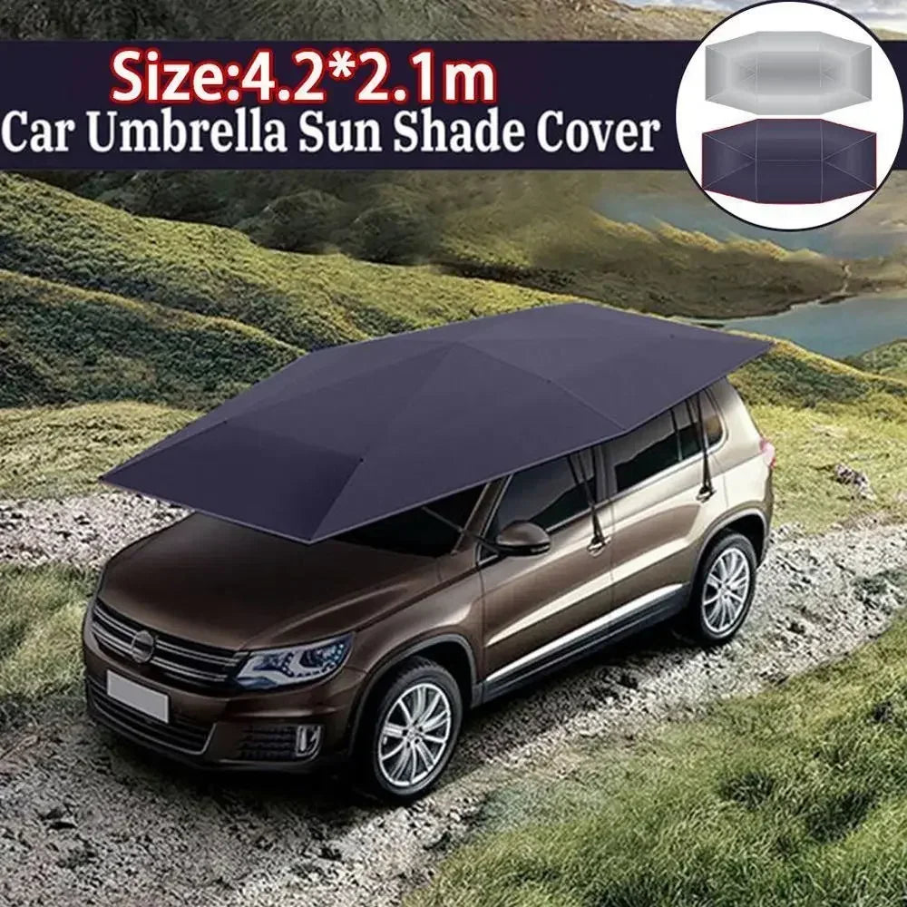 Car Roof Sun Umbrella Car Roof Cloth Dustproof And Uv Resistant Outdoor Waterproof Folded Portable Canopy Cover
