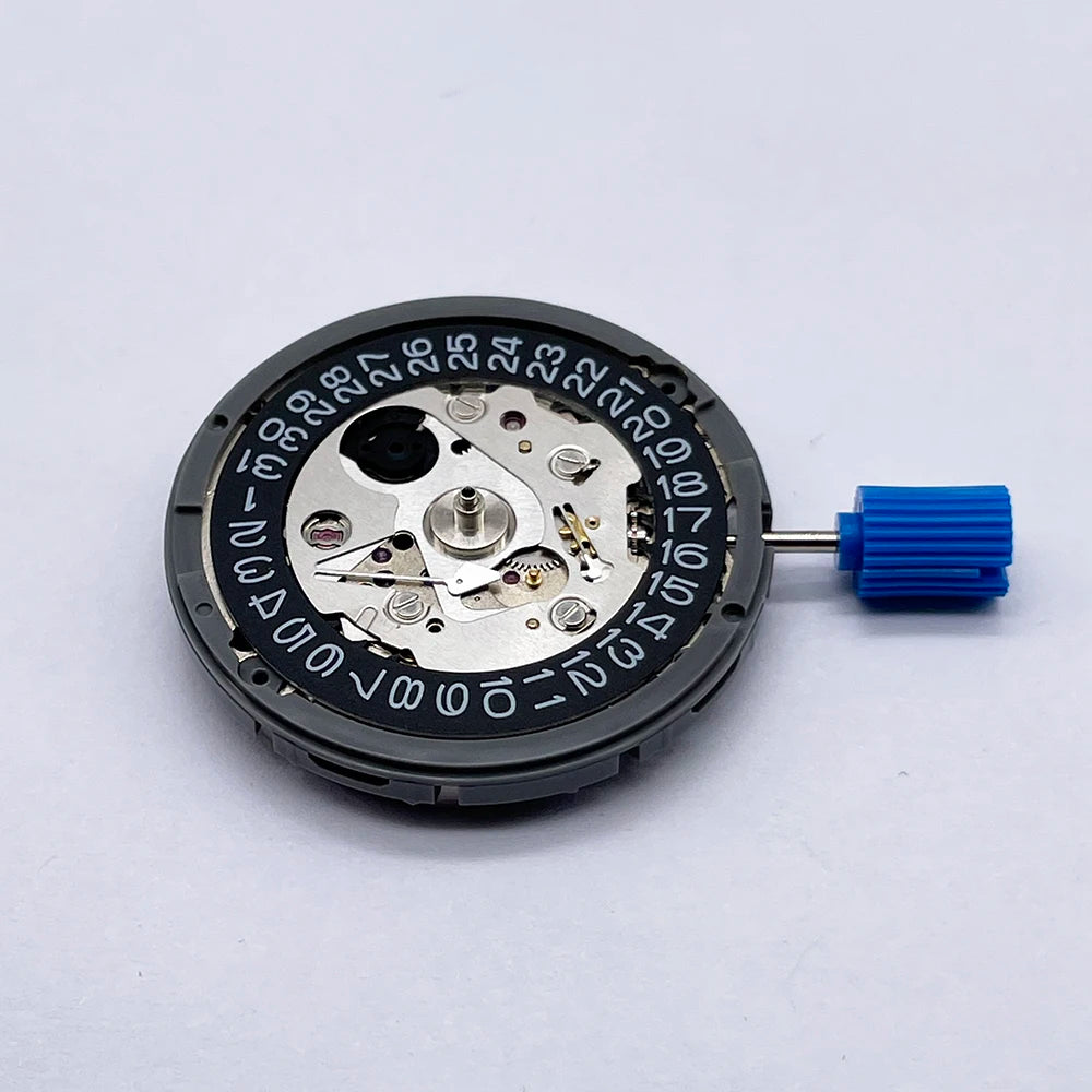 Original Japan NH35 Automatic Mechanical Movement Black Datewheel White Text 24 Jewels Mod Replace Mechanism NH35A Tmi Top Rated