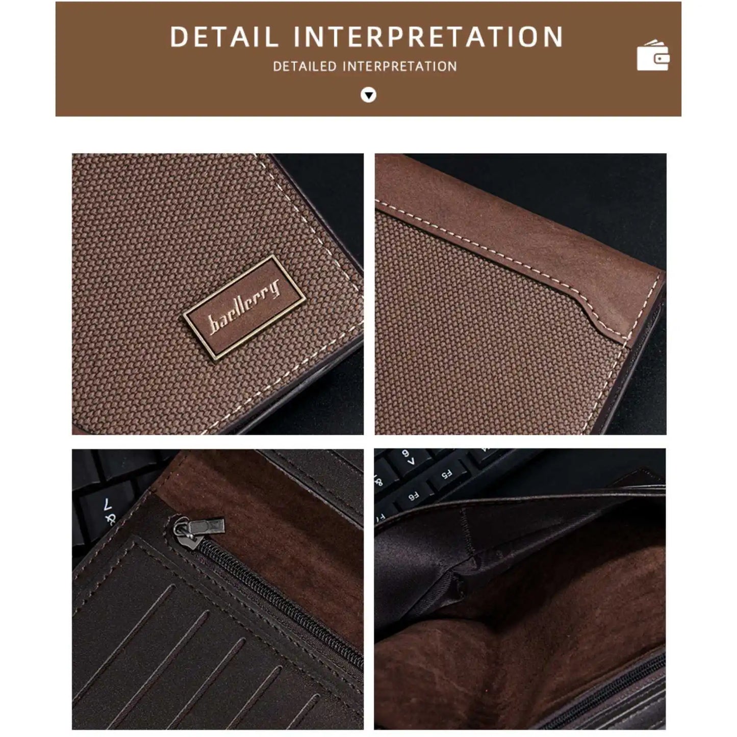 Business RFID Splicing Bifold Clutch Bag New Men's Long Wallet Multi-Function Coin Purse Large Capacity Multi-Slot Card Holder