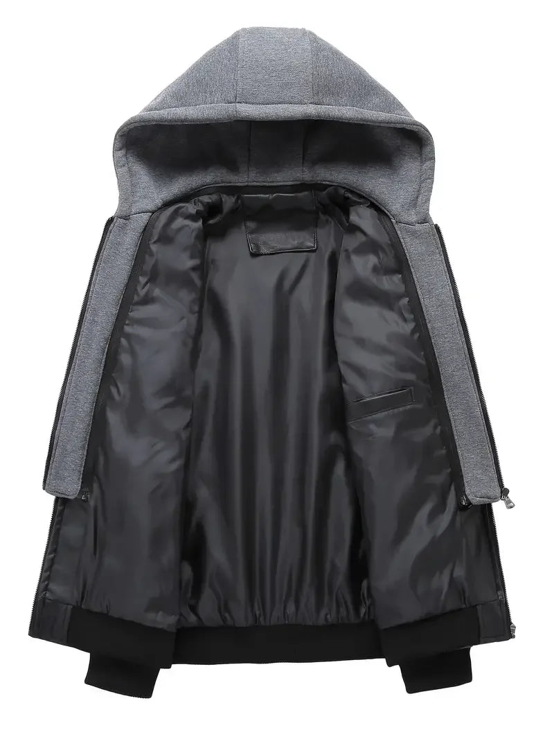 Motorcycle Leather Jackets Man Casual Fashion Motorcycle Coat Slim Fit Lapel PU Jackets Autumn Anti-wind Leather Coat Male