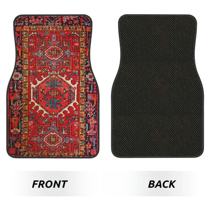 4PCS Antique Oriental Turkish Persian Carpet Front Rear Mat Set, Decorative Car Floor Carpets Rugs, fit for many cars, supplies