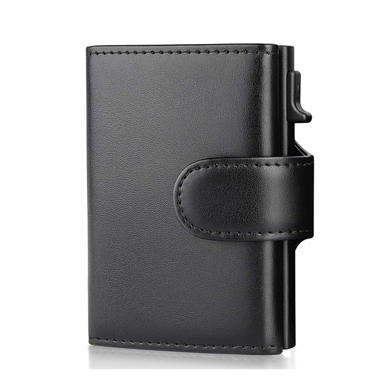 Rfid Credit Card Holder Wallets Men Black Magic Trifold Leather Slim Mini Wallet Small Money Bag Male Purses Carteira Masculina